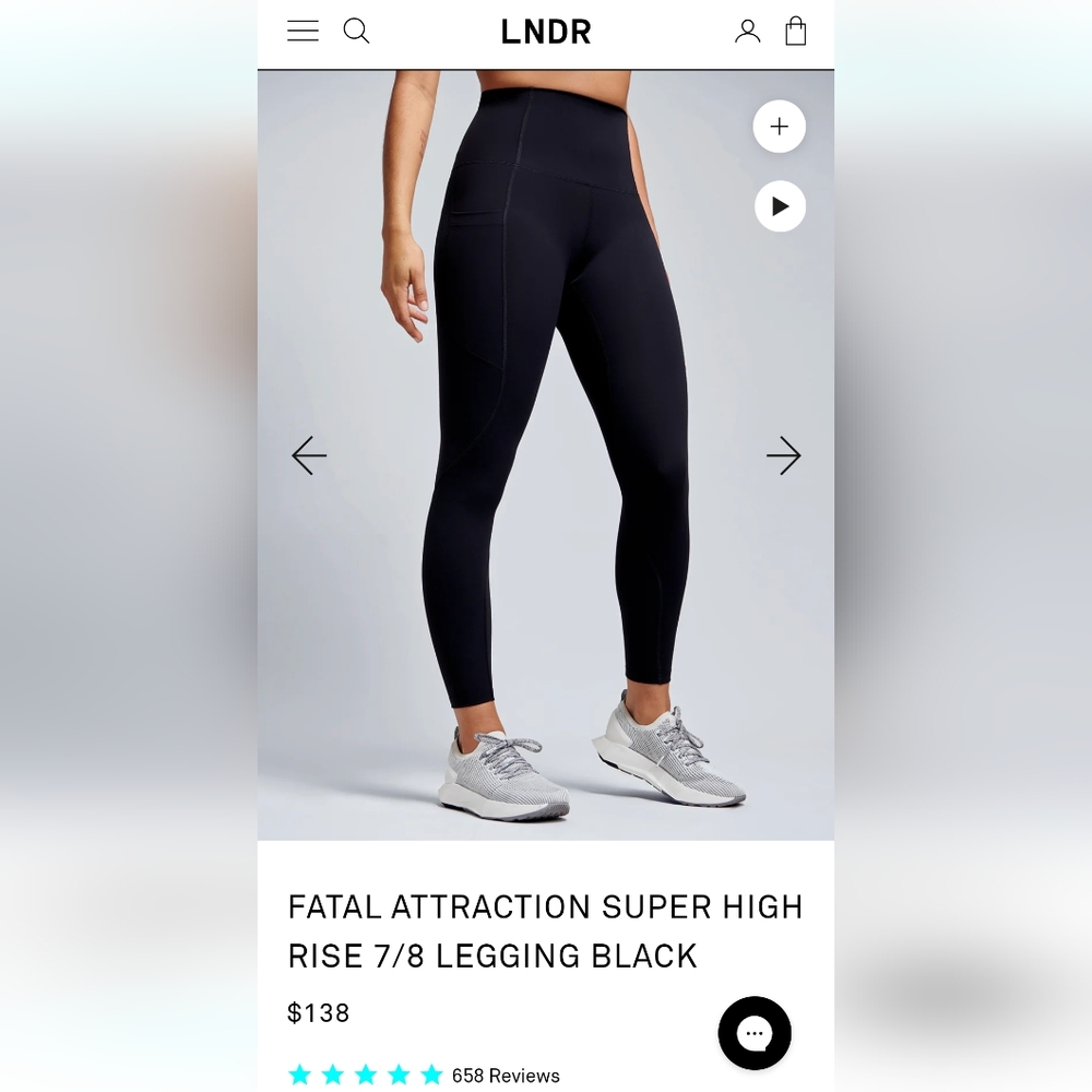 LNDR Fatal Attraction Super High Rise Leggings - Black NWT SZ Small